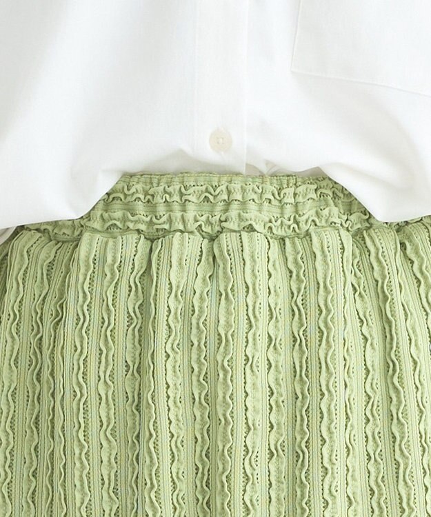 earth music&ecology ベルティカルフリルナロースカート Light Green