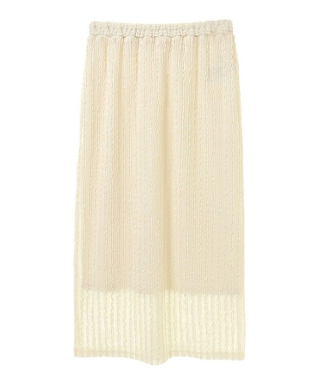 earth music&ecology ベルティカルフリルナロースカート Off White