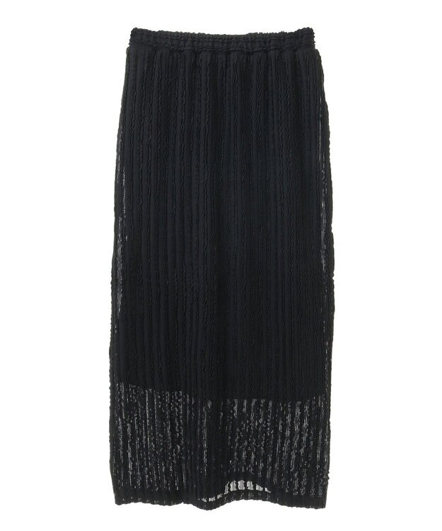 earth music&ecology ベルティカルフリルナロースカート Black