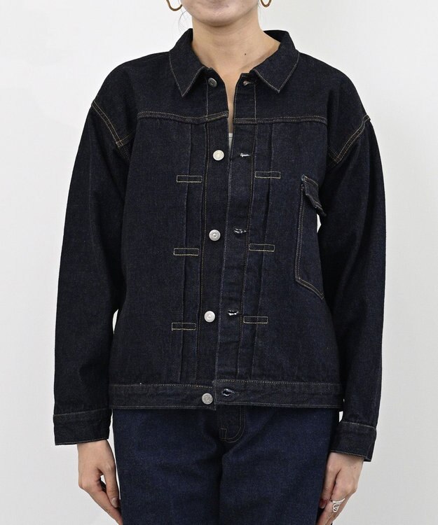 LENO BRENDA BIG TRUCKER JACKET《UNISEX》オーバーサイズデニムブルゾン INDIGO