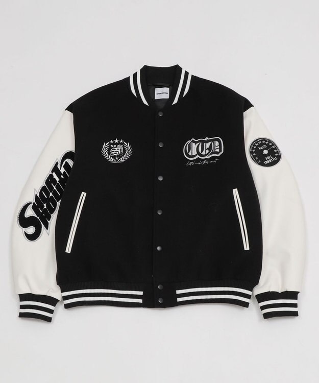 WEGO 【ユニセックス着用ITEM】メルトンワッペンスタジャン ブラックその他