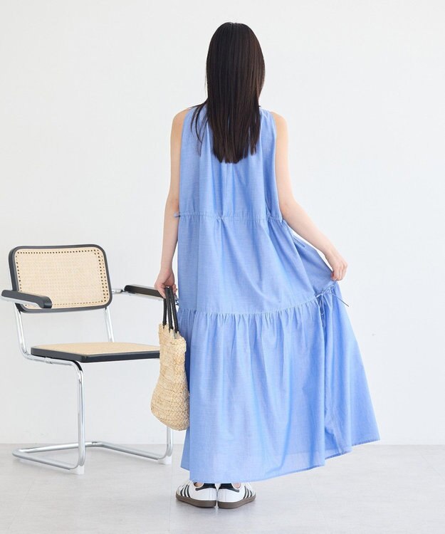 earth music&ecology ギャザーノースリーブワンピース Off White