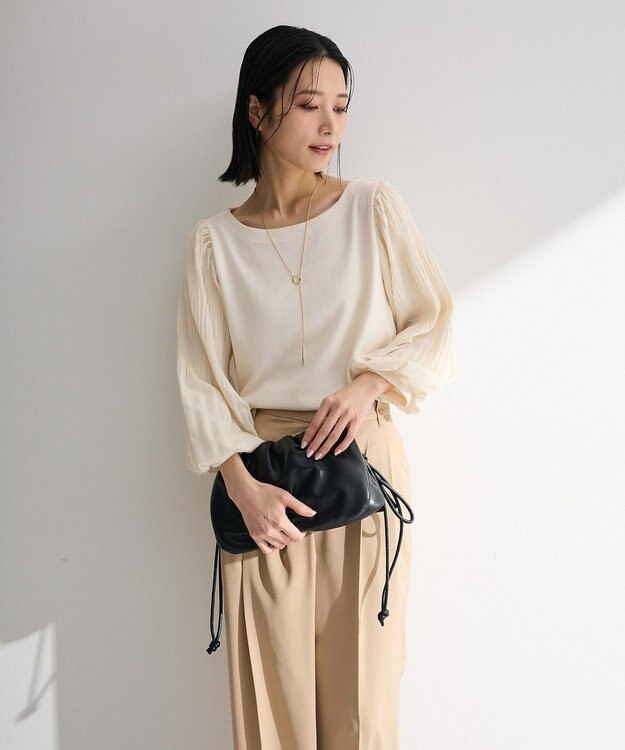 Green Parks ＳＥＴ２点　ネックレス＋マジョリカプルオーバー Ivory