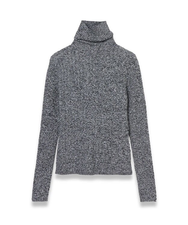 JOSEPH 【洗える】ケーブル&リブ　ハイネックニット Ivory/Black