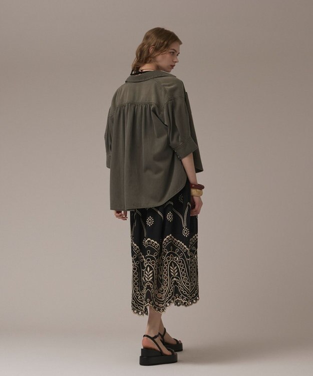 GRACE CONTINENTAL カットワークマキシドレス ブラック