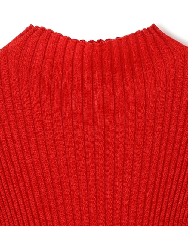 uncrave シアーストライプニット タートルトップス レッド