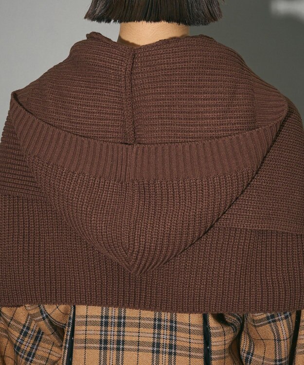 Green Parks フードマフラー＋ケープニット Dark Brown