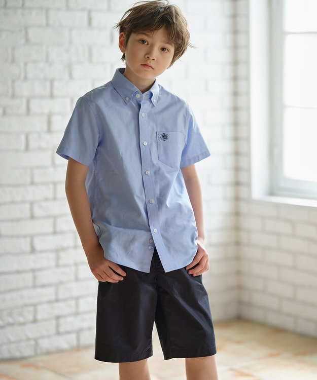 J.PRESS KIDS 【110-130cm】ドレスオックス 半袖 シャツ サックスブルー系