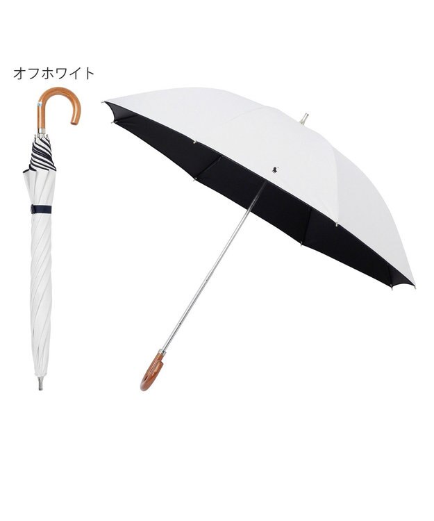 MOONBAT POLO RALPH LAUREN 晴雨兼用日傘 長傘 ワンポイントPP 一級遮光 遮熱 UV オフホワイト