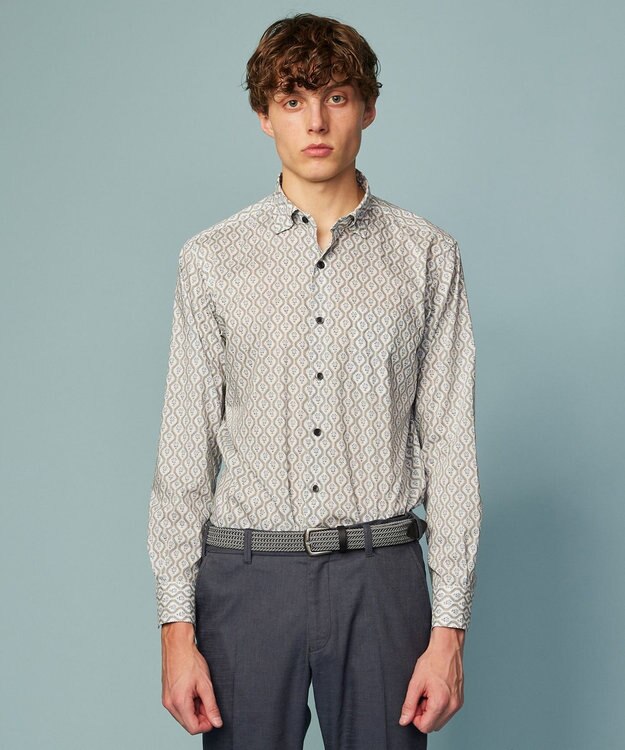 JOSEPH ABBOUD リバティプリント シャツ ホワイト系6