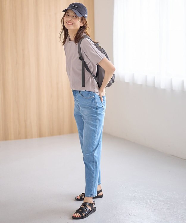 ANY 【11色展開/UVケア/接触冷感】プレミアムベーシック半袖Ｔシャツ ライトグレー