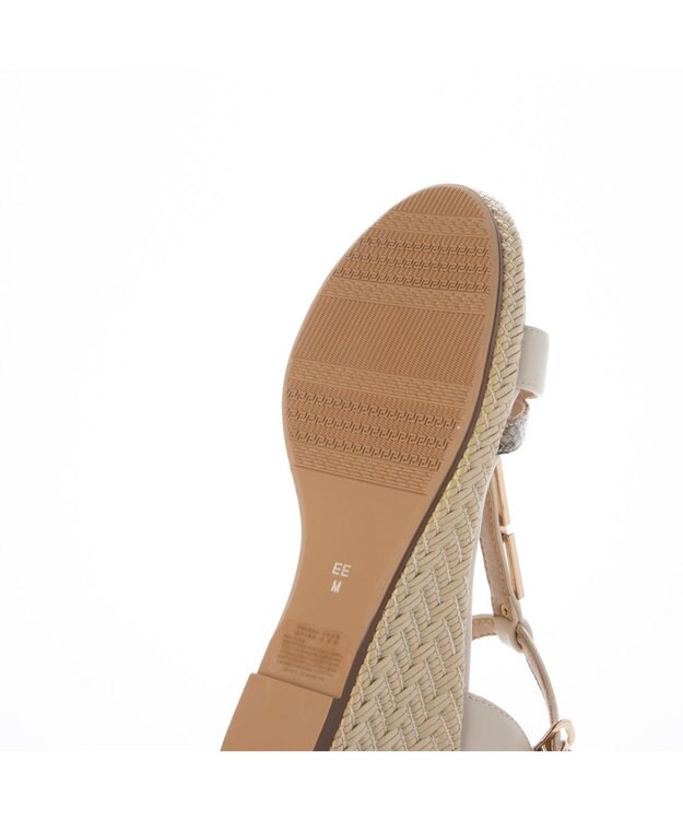 Riz raffinee <Riz raffinee>ウェッジヒールTストラップサンダル ベージュ