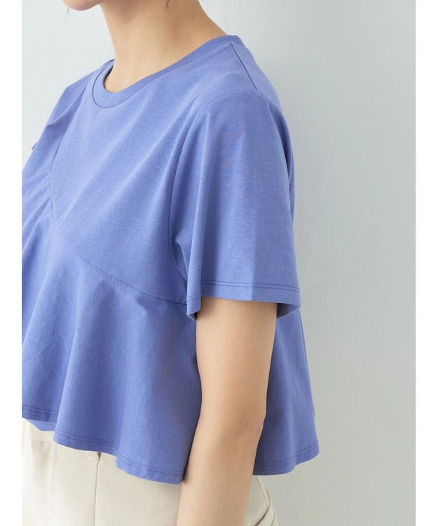 earth music&ecology フロントフリルプルオーバー Blue