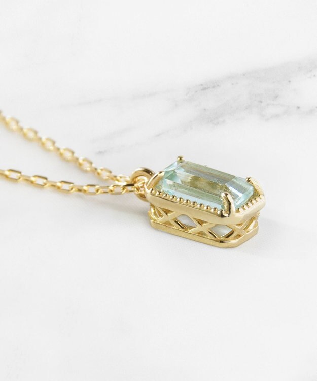 TOCCA 【WEB＆数量限定】CROCHET OF COLOR  NECKLACE K10 アクアマリン ネックレス アクアマリン