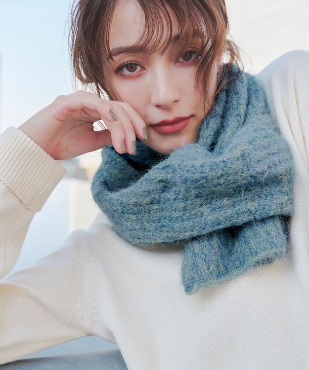 Tiaclasse リブ編みマフラー ミント