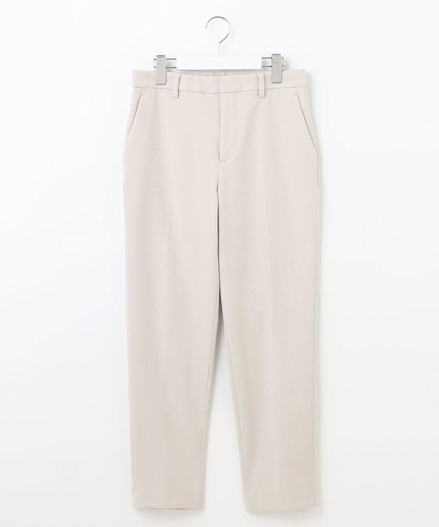 自由区 【裏起毛/撥水加工】TRギャバ テーパードパンツ ライトグレー系