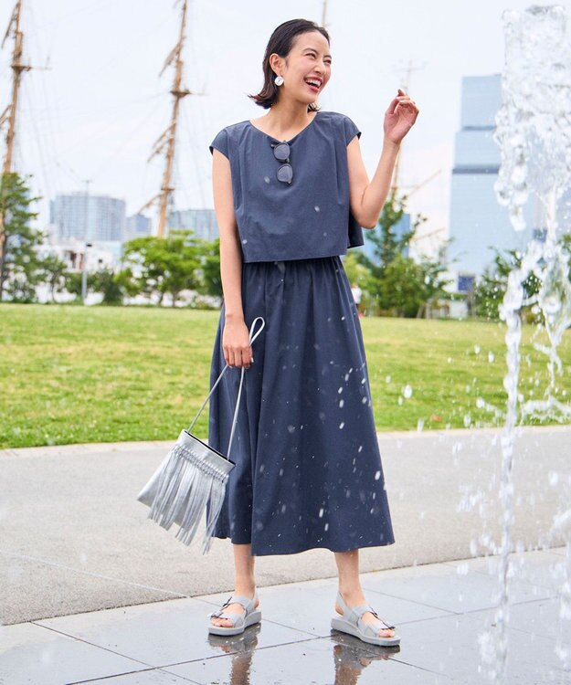 steppi 【洗える】バックルベルト サンダル グレー