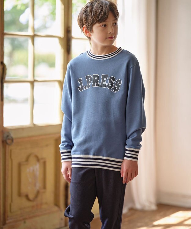 J.PRESS KIDS 【110-130cm】J.PRESSロゴ トレーナー ダルブルー系