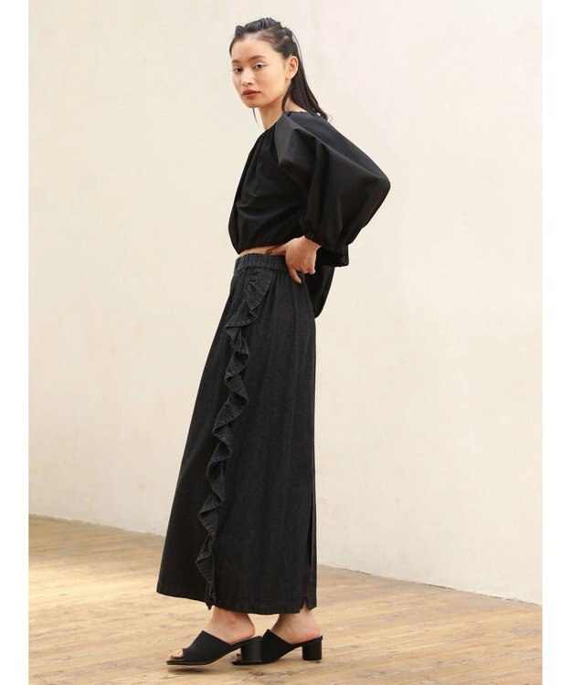 Green Parks ■ＥＳＣＡＲ　ギャザーショートプルオーバー Black