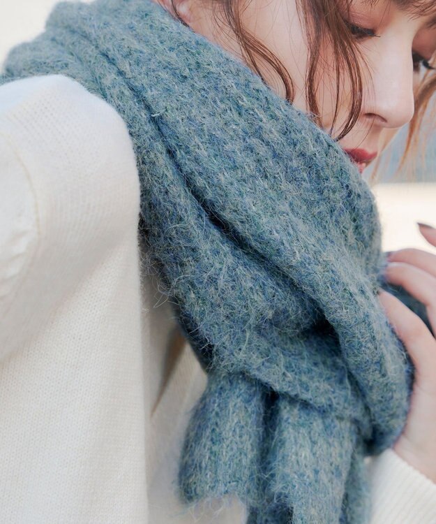 Tiaclasse リブ編みマフラー ミント