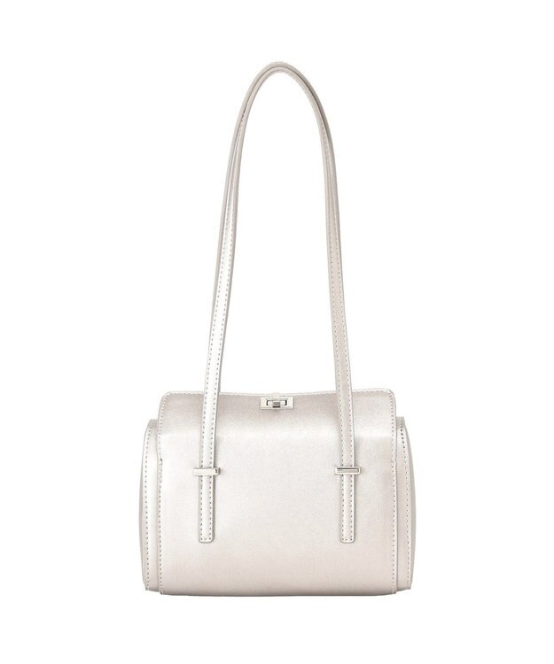 YECCA VECCA フェイクレザーミニボストンバッグ Silver