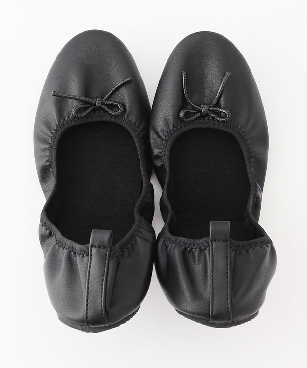 ANY SIS 【巾着付】折りたたみ スリッパ ブラック