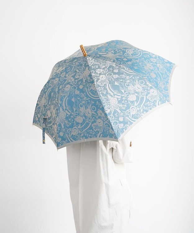 槇田商店 ＜商品閲覧数No.1＞Kirie 更紗 レイクブルー 長傘