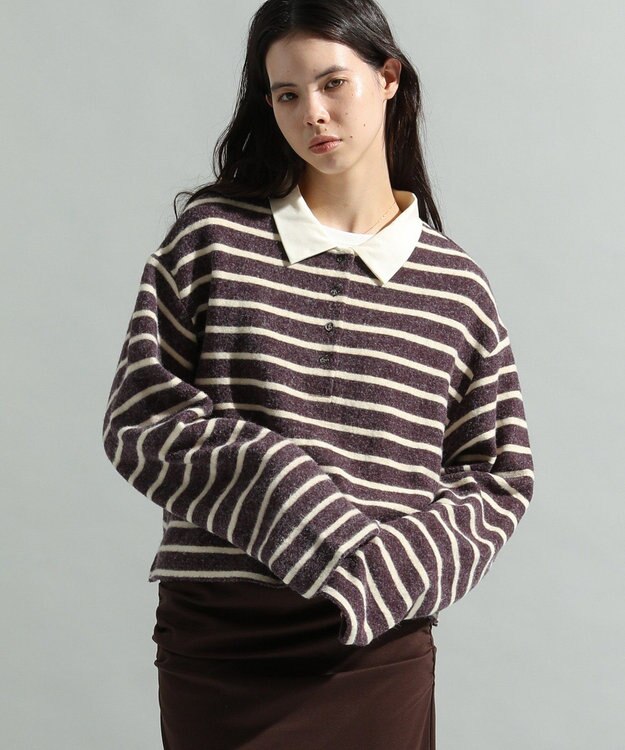 CRAFT STANDARD BOUTIQUE ボーダーラガープルオーバー Deep Purple