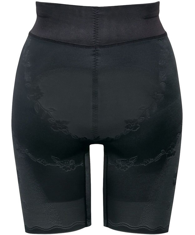 Wing ガードル 【ハミデンヌ】 ウエストのハミ肉すっきりカバー ロング丈 KQ2785 ウイング／ワコール ブラック