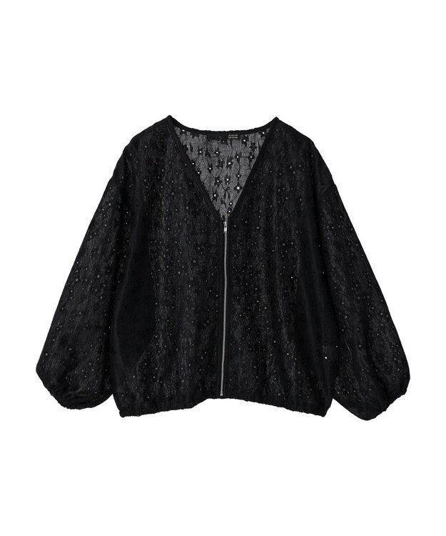 Green Parks ・ＳＵＧＡＲ　ＳＰＯＯＮ　レースブルゾン Black