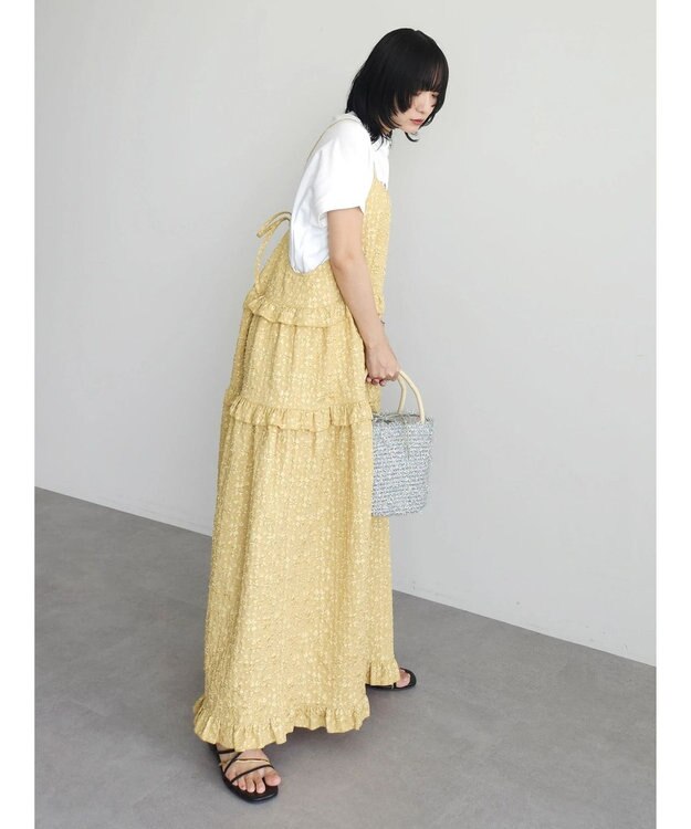 Green Parks ・Ｐｅｔｉｔ　Ｆｌｅｕｒフラワージャカードキャミワンピ Yellow