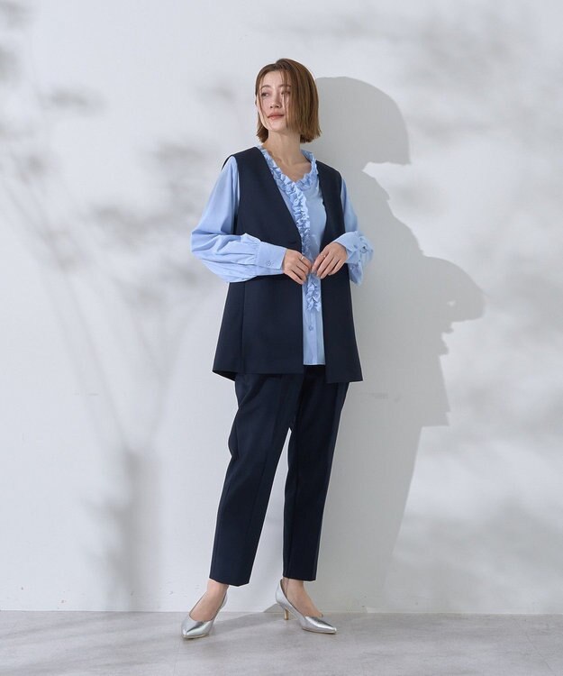 YECCA VECCA ノーカラージレ Navy