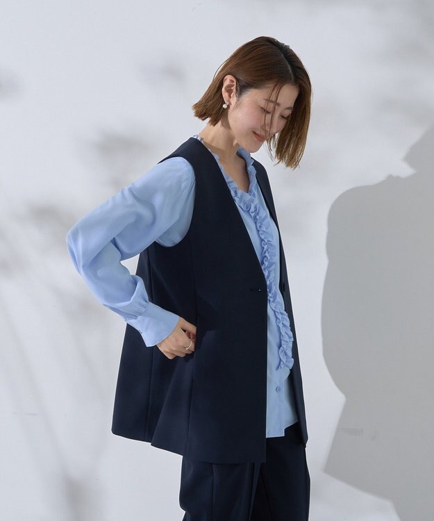 YECCA VECCA ノーカラージレ Navy