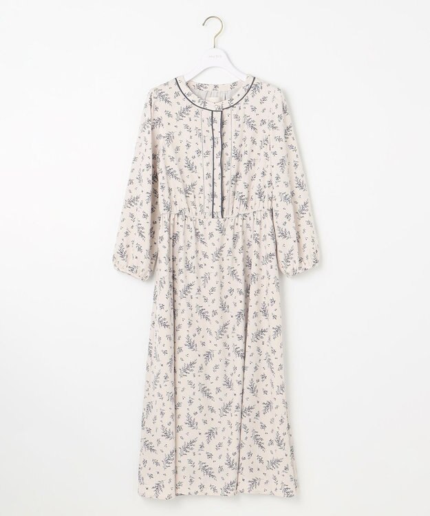 ANY SIS 【洗える】ミモザプリント ワンピース アイボリー系