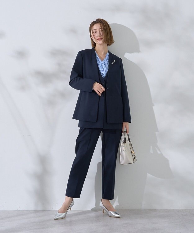 YECCA VECCA ノーカラージレ Navy