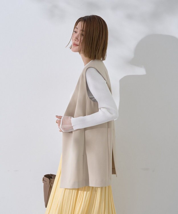 YECCA VECCA ノーカラージレ Light Beige