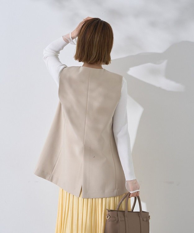 YECCA VECCA ノーカラージレ Light Beige