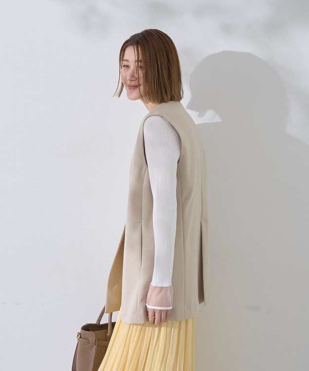 YECCA VECCA ノーカラージレ Light Beige