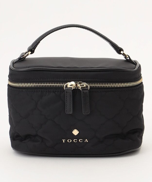 TOCCA CHECKER CLOVER VANITY ヴァニティバッグ ブラック系