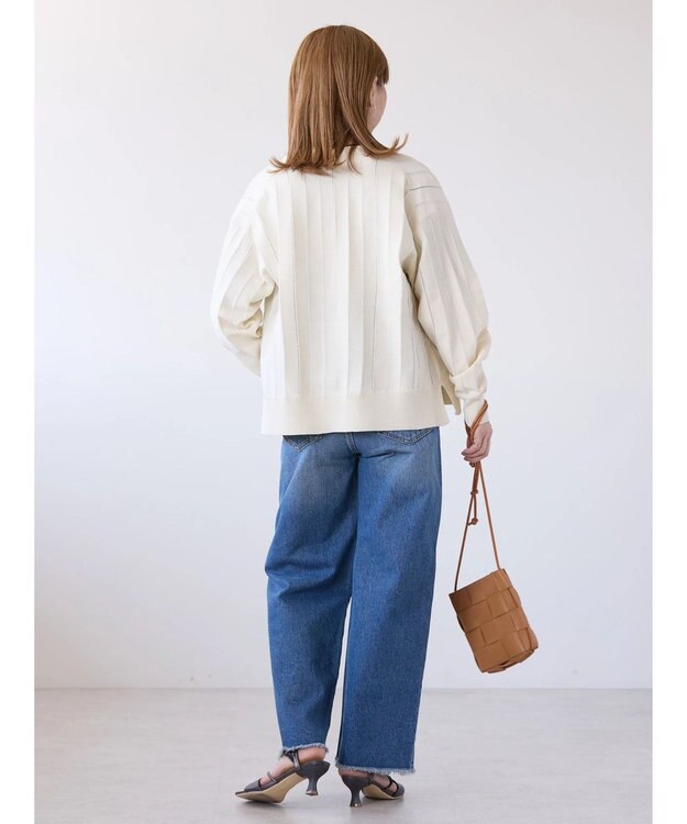 AMERICAN HOLIC 針抜きＶネックニットカーディガン Ivory