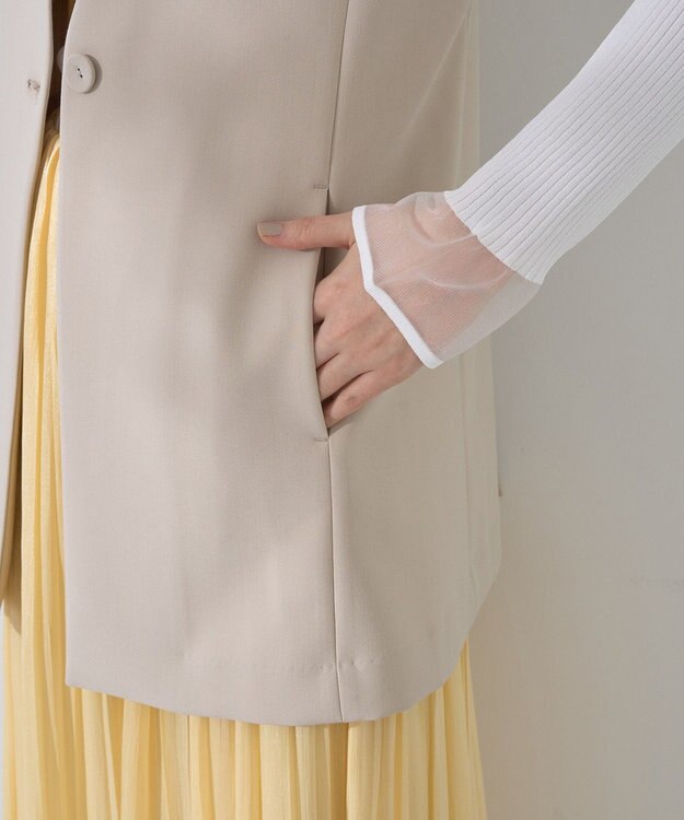 YECCA VECCA ノーカラージレ Light Beige