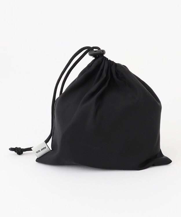 ANY SIS 【巾着付】折りたたみ スリッパ ブラック