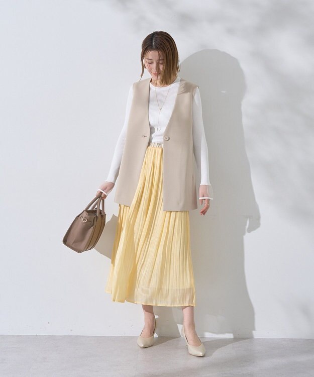 YECCA VECCA ノーカラージレ Light Beige
