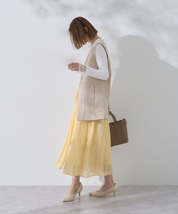 YECCA VECCA ノーカラージレ Light Beige