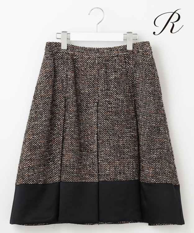 23区 オンワード樫山　ミックスツイードジャケット＋おまけスカート追加 R(アール)】GIOLICAミックスツイードスカート / 23区 S | ファッション