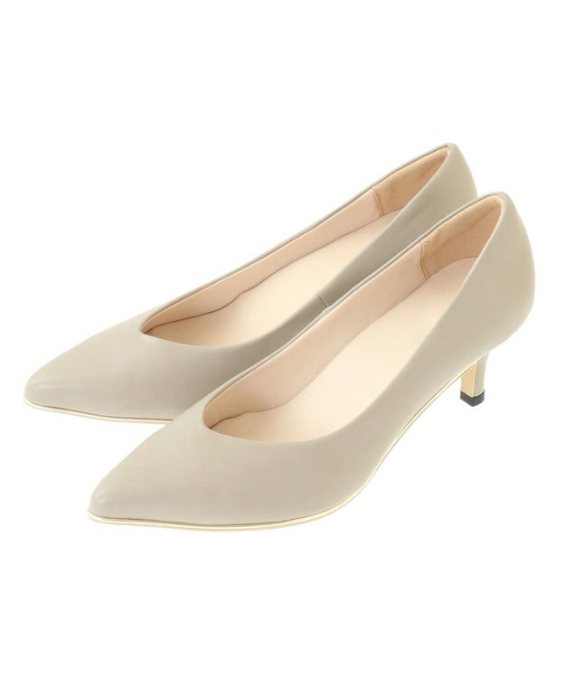YECCA VECCA メタルラインパンプス Beige