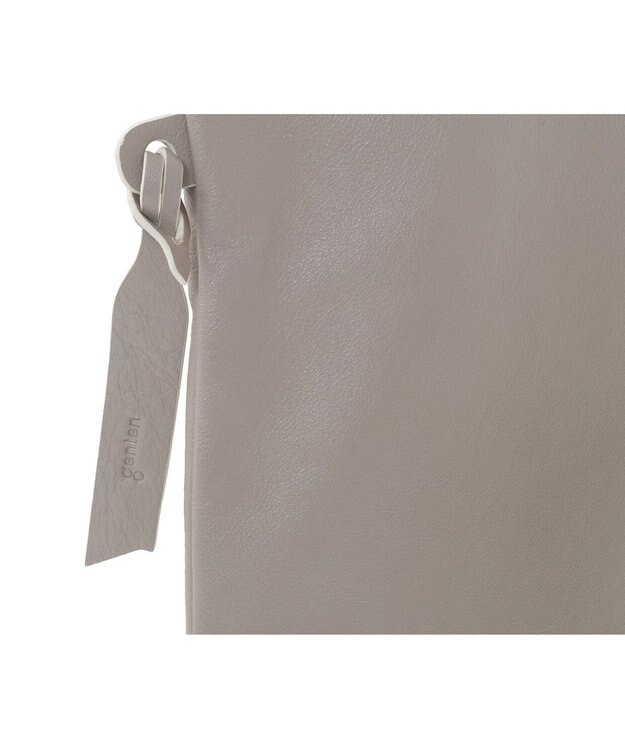 genten フェザートート トートバッグ ライトグレー