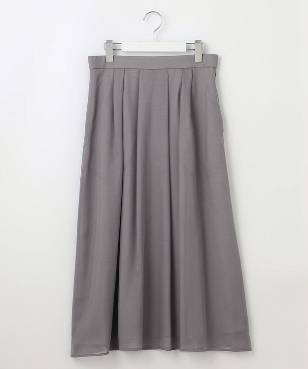 J.PRESS LADIES L 【洗える】ブライトスパンボイル スカート グレージュ系