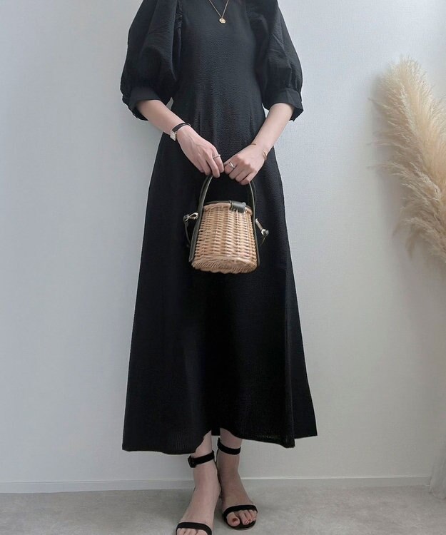 Green Parks AnriettMusee バックカットワークワンピース Black