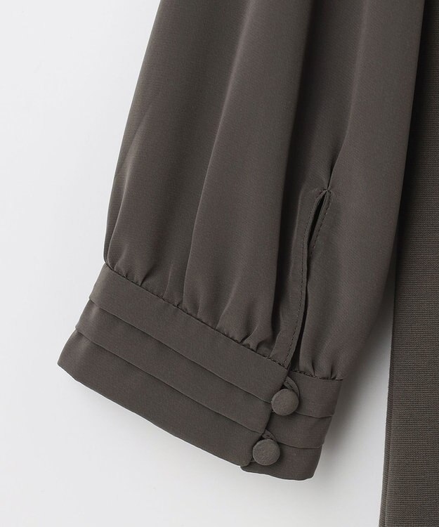 自由区 【XSサイズ～/洗える】WASHABLEPONTE シフトワンピース カーキ系